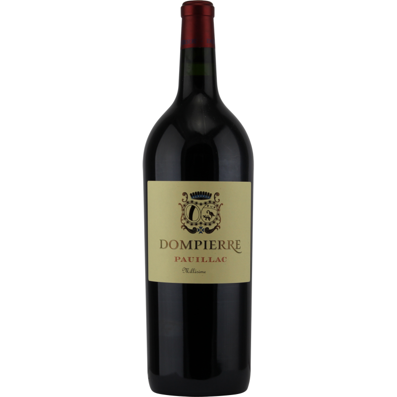 Photographie d'une bouteille de vin rouge dompierre pauillac