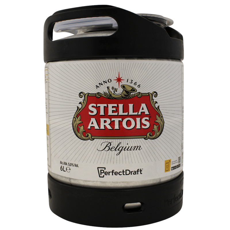 Photographie d'un fût de bière stella artois fût 6l