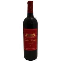 Photographie d'une bouteille de vin rouge chateau lavagnac bordeaux