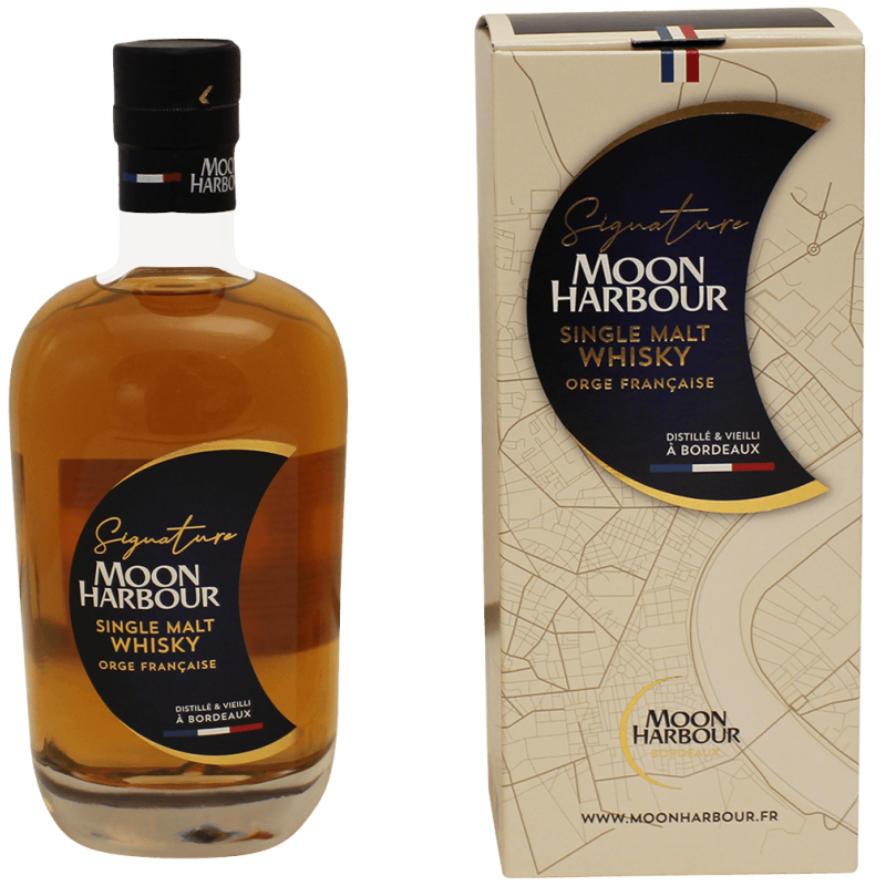 Photographie d'une bouteille de whisky moon harbour signature 70 cl 40°