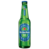 Photographie d'une bouteille de bière Heineken 0.0 33cl