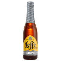 Photographie d'une bouteille de bière Leffe Blonde 0.0 33cl