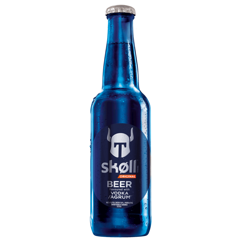 Photographie d'une bouteille de bière Skoll Tuborg 33cl