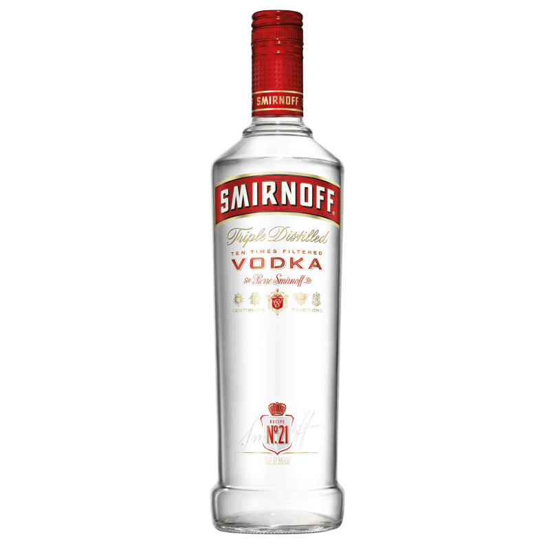 Photographie d'une bouteille de Vodka Smirnoff
