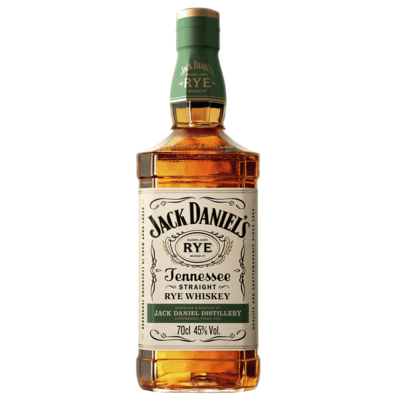 Photographie d'une bouteille de Whisky Jack Daniel's Rye