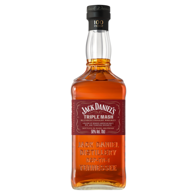 Photographie d'une bouteille de Whisky Jack Daniel's Triple Mash 70 cl