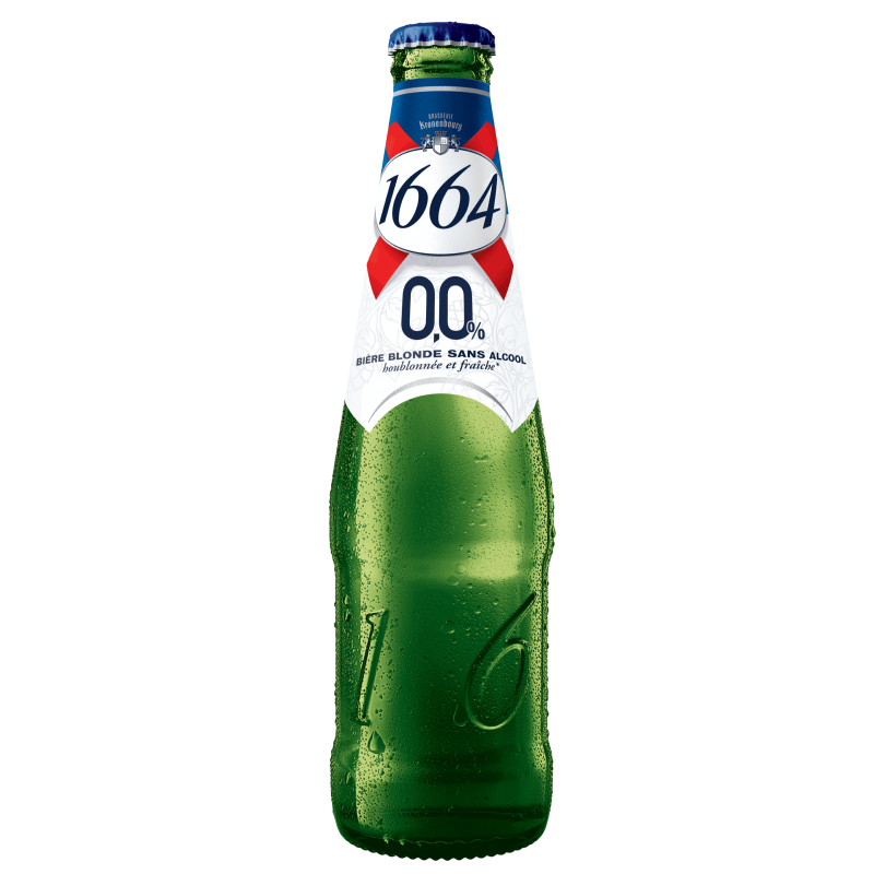Photographie d'une bouteille de bière 1664 sans alcool 33cl
