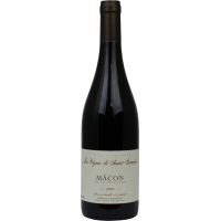 Photographie d'une bouteille de vin rouge macon rouge les vignes de st germain