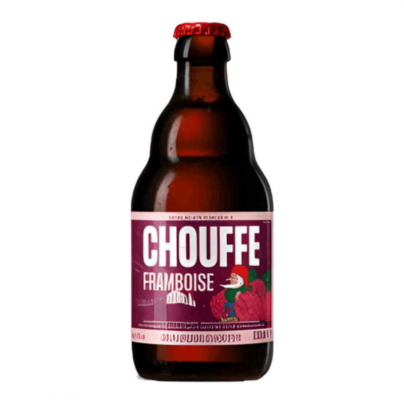 Photographie d'une bouteille de bière Chouffe Framboise 33CL