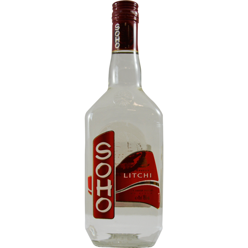 Photographie d'une bouteille de soho litchi