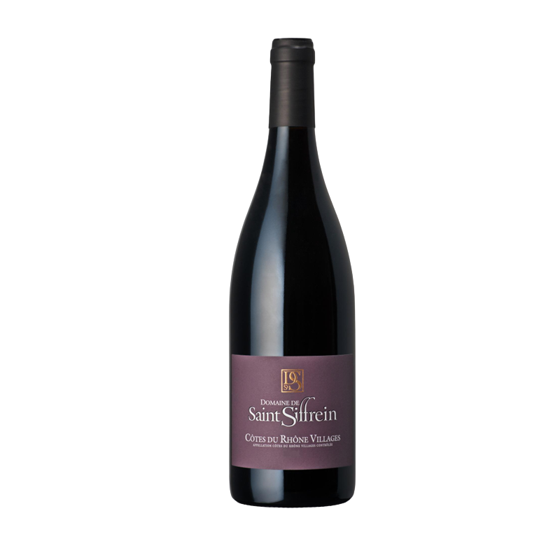 Photographie d'une bouteille de vin rouge côtes du rhône saint-siffrein bio aoc ro