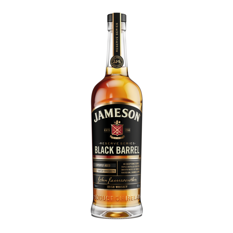 Photographie d'une bouteille de Whisky Jameson Black Barrel