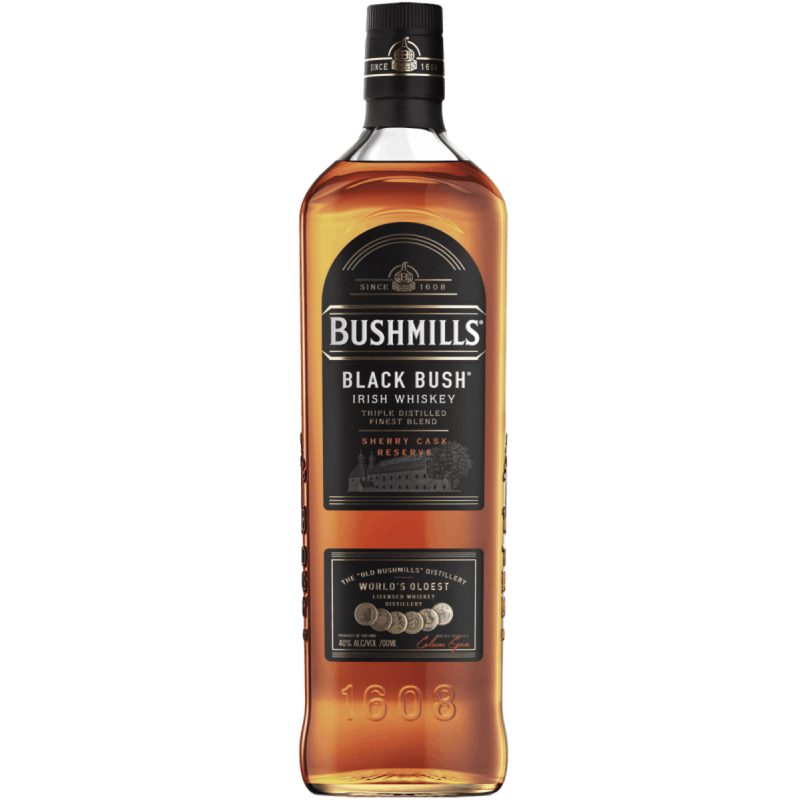Photographie d'une bouteille de Whisky Bushmills Black Bush