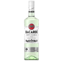 Photographie d'une bouteille de Rhum Bacardi Blanc