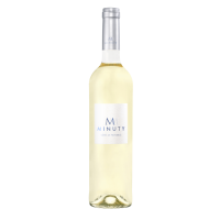 Photographie d'une bouteille de vin blanc M de Minuty Côtes de Provence AOP