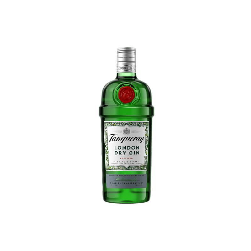 Photographie d'une bouteille de Gin Tanqueray Imported London Dry