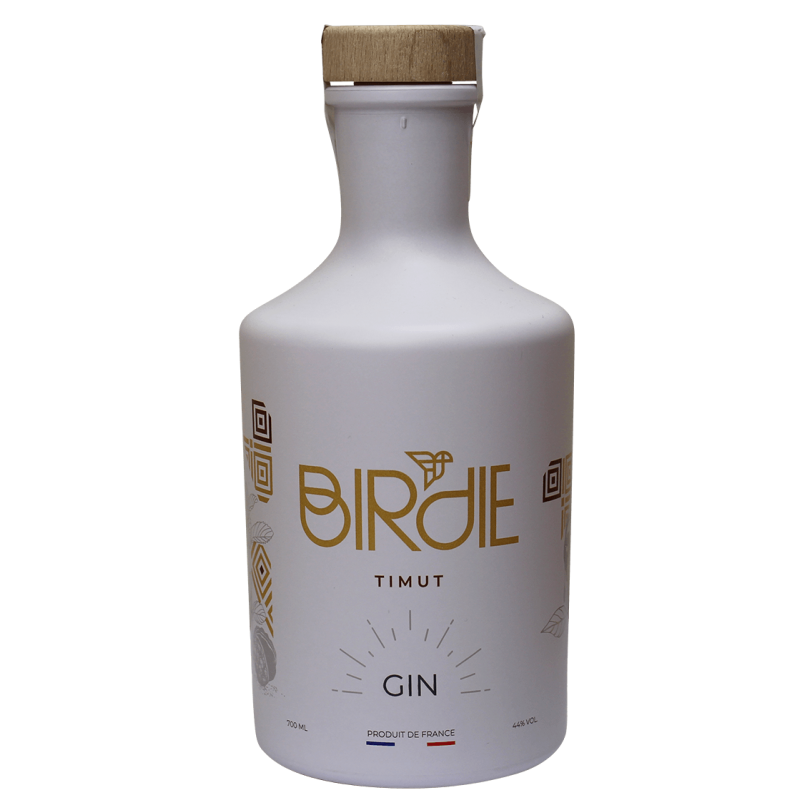 Photographie d'une bouteille de GIN DE FRANCE BIRDIE TIMUT