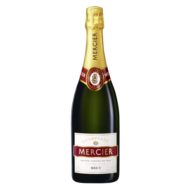 Photographie d'une bouteille de Champagne Mercier Brut 75 cl