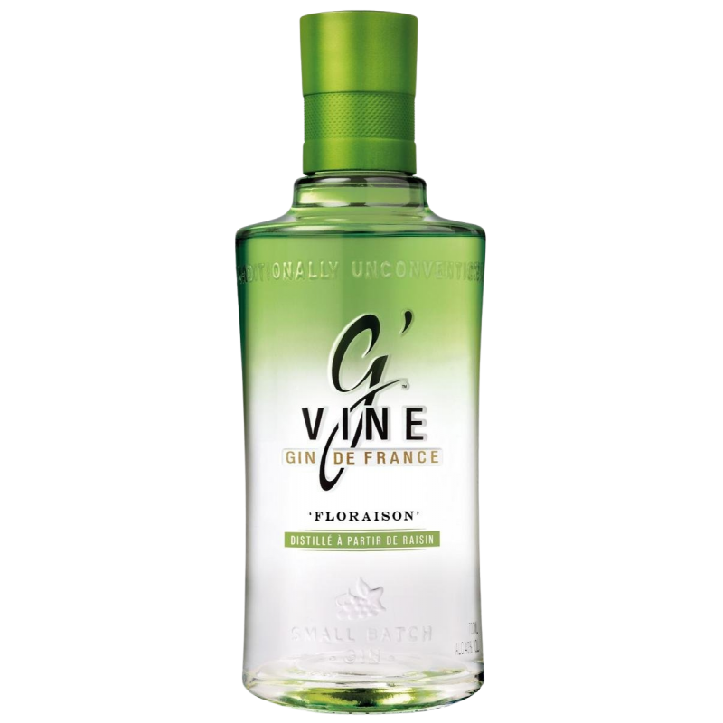 Photographie d'une bouteille de Gin G Vine Floraison