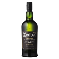 Photographie d'une bouteille de Whisky Ardbeg 10 ans
