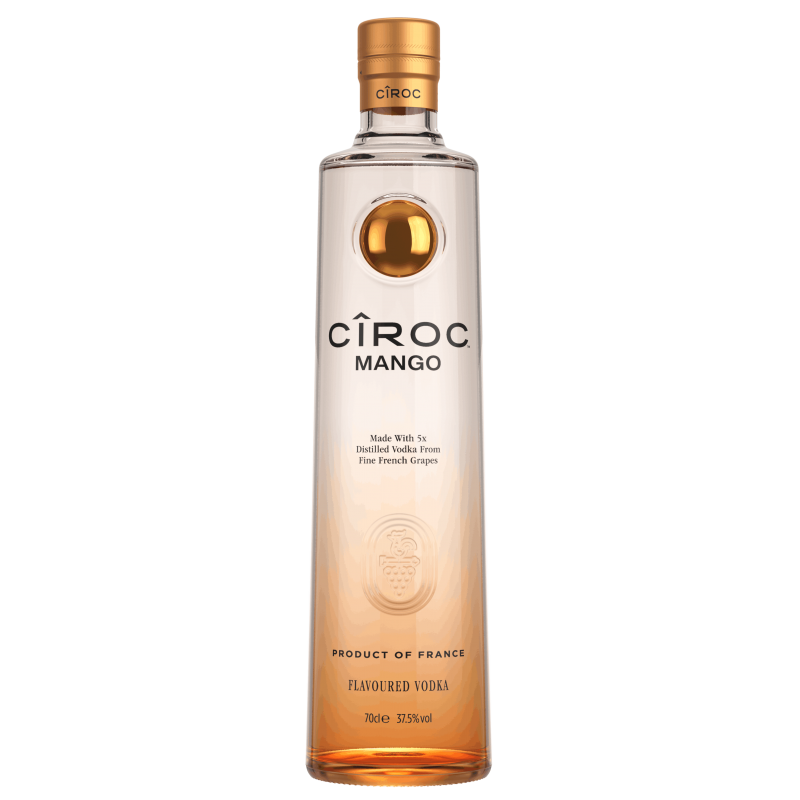 Photographie d'une bouteille de Vodka Ciroc Mango