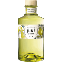 Photographie d'une bouteille de Liqueur de Gin June By G Vine Poire