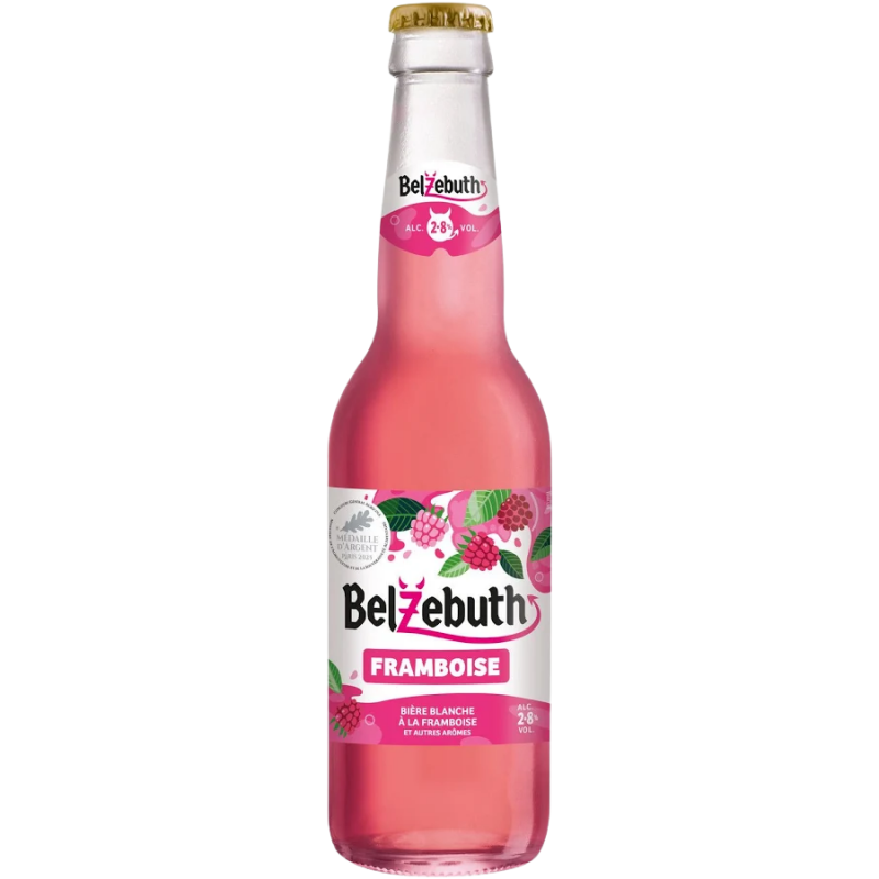 Photographie d'une bouteille de bière Belzebuth Framboise 33cl