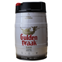 Photographie d'un fût de bière gulden draak classic fut 5 l 10.5°