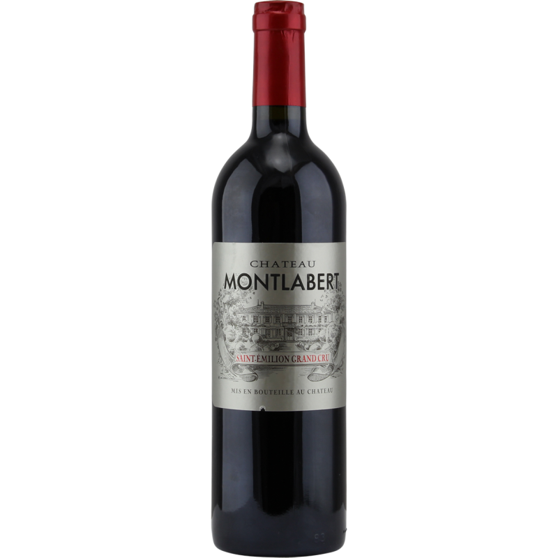 Photographie d'une bouteille de vin rouge chateau montlabert aoc rouge 2021 75 cl cb