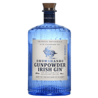 Photographie d'une bouteille de gin drumshanbo gunpowder 70 cl 43°