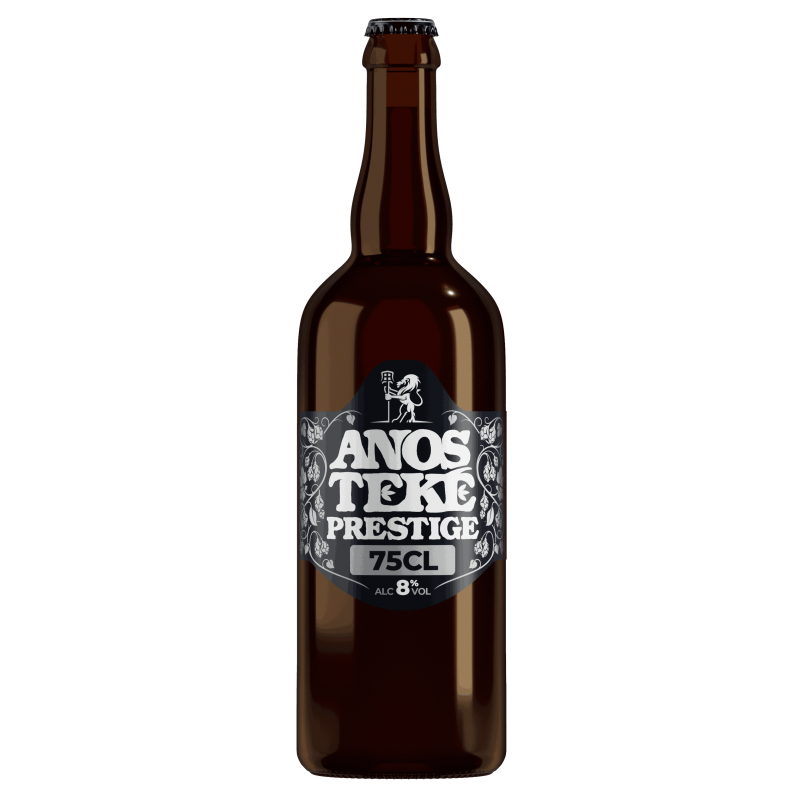 Photographie d'une bouteille de bière anosteké prestige 75cl