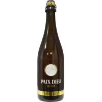 Photographie d'une bouteille de bière paix dieu triple 75cl