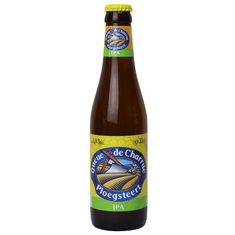 Photographie d'une bouteille de bière queue de charrue ipa 24x33 cl vc 5.9°