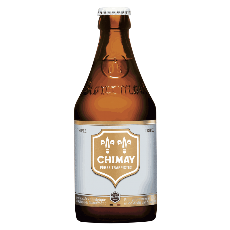 Photographie d'une bouteille de bière Chimay Triple 33cl
