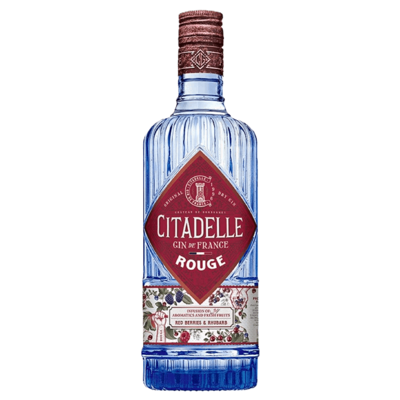 Photographie d'une bouteille de Gin Citadelle Rouge