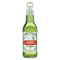 Photographie d'une bouteille de bière La Verte Sans Gluten du Mont Blanc 33 cl