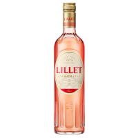 Photographie d'une bouteille de Lillet Rosé