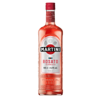 Photographie d'une bouteille de martini rosato