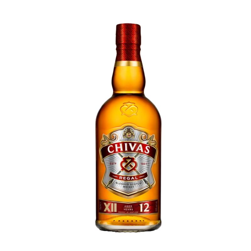 Photographie d'une bouteille de Whisky Chivas Regal 12 ans