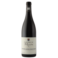 Photographie d'une bouteille de vin rouge bourgogne hautes cotes de beaune melin aoc rouge 2024 75 cl