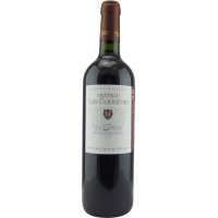 Photographie d'une bouteille de vin rouge chateau les carreyes aoc rouge 2023 75 cl