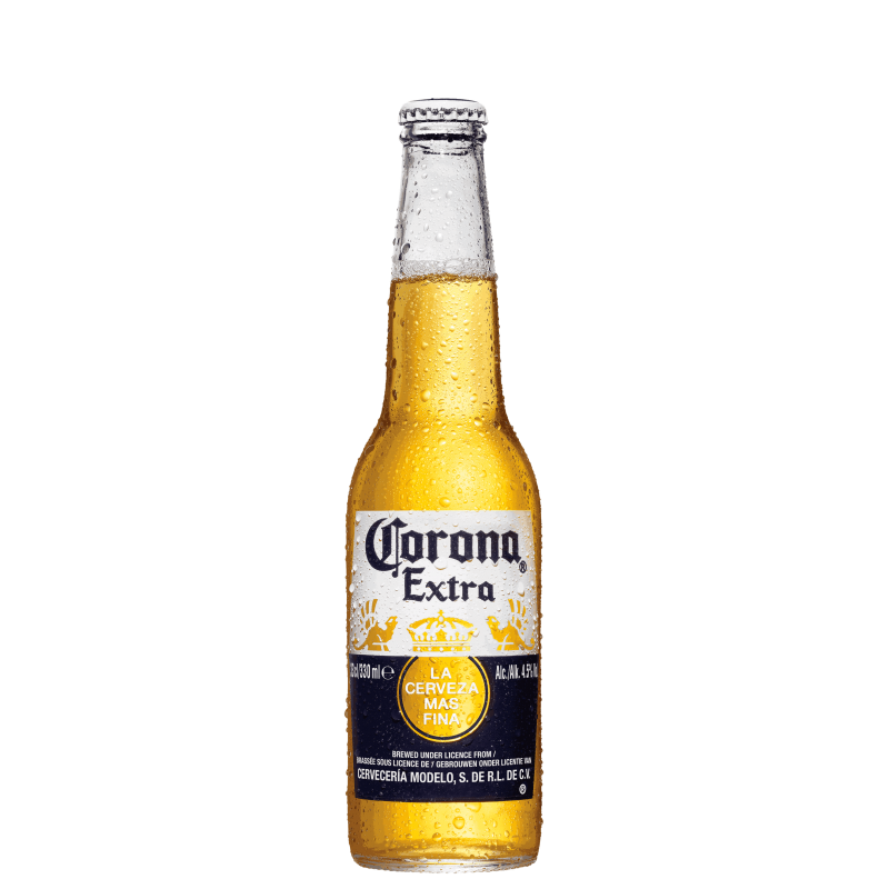 Photographie d'une bouteille de bière Corona Extra 33 cl