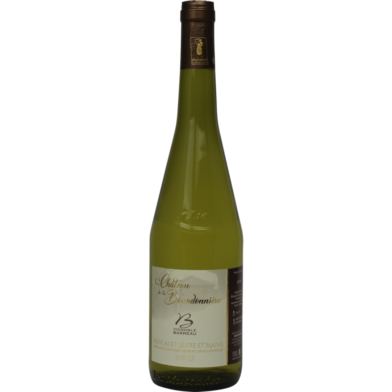 Photographie d'une bouteille de vin blanc chateau de la bourdonniere aoc blanc 2025 75 cl