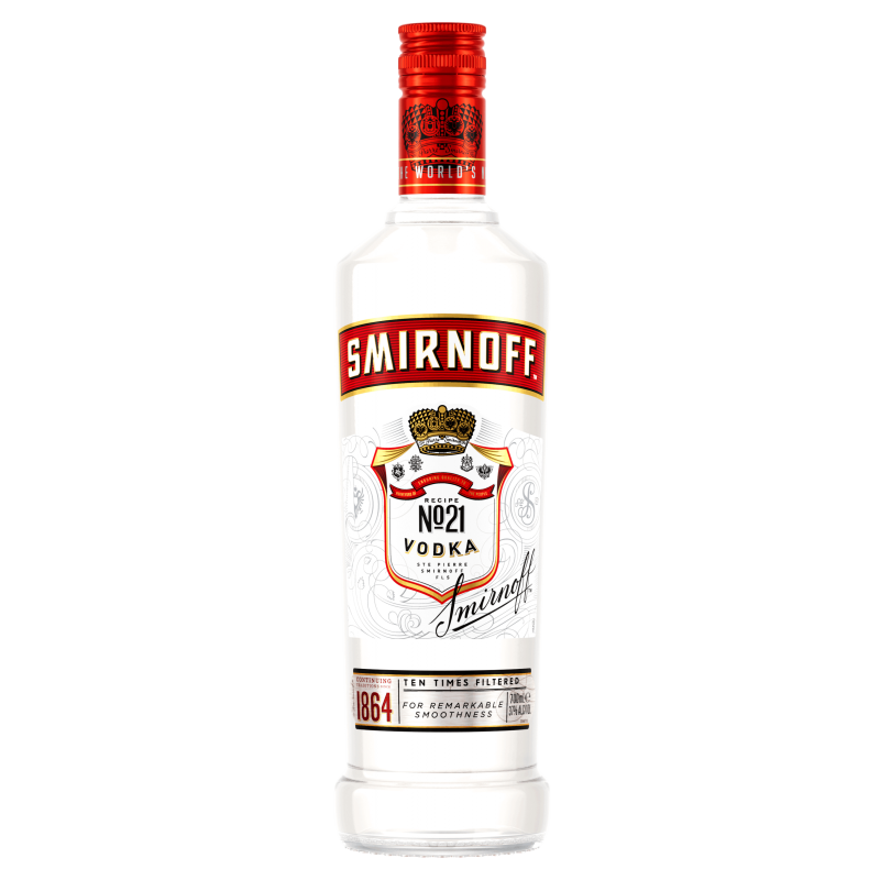 Photographie d'une bouteille de Vodka Smirnoff