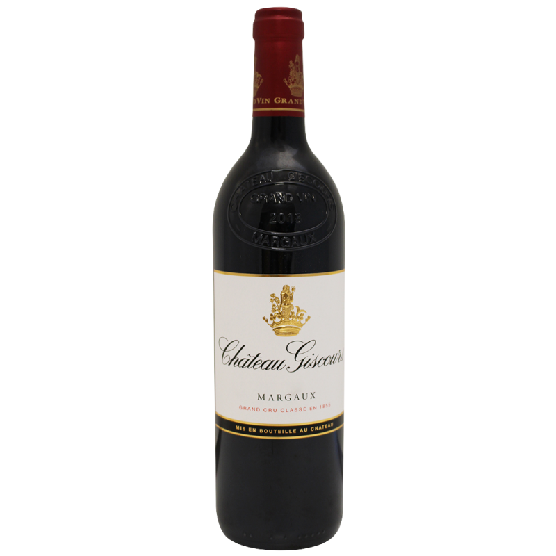 Photographie d'une bouteille de vin rouge chateau giscours margaux aoc rouge 2023 75 cl cb