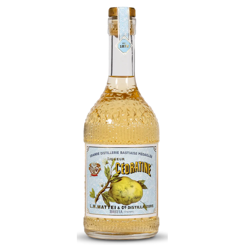 Photographie d'une bouteille de Liqueur de Cedratine Mattei 50 cl
