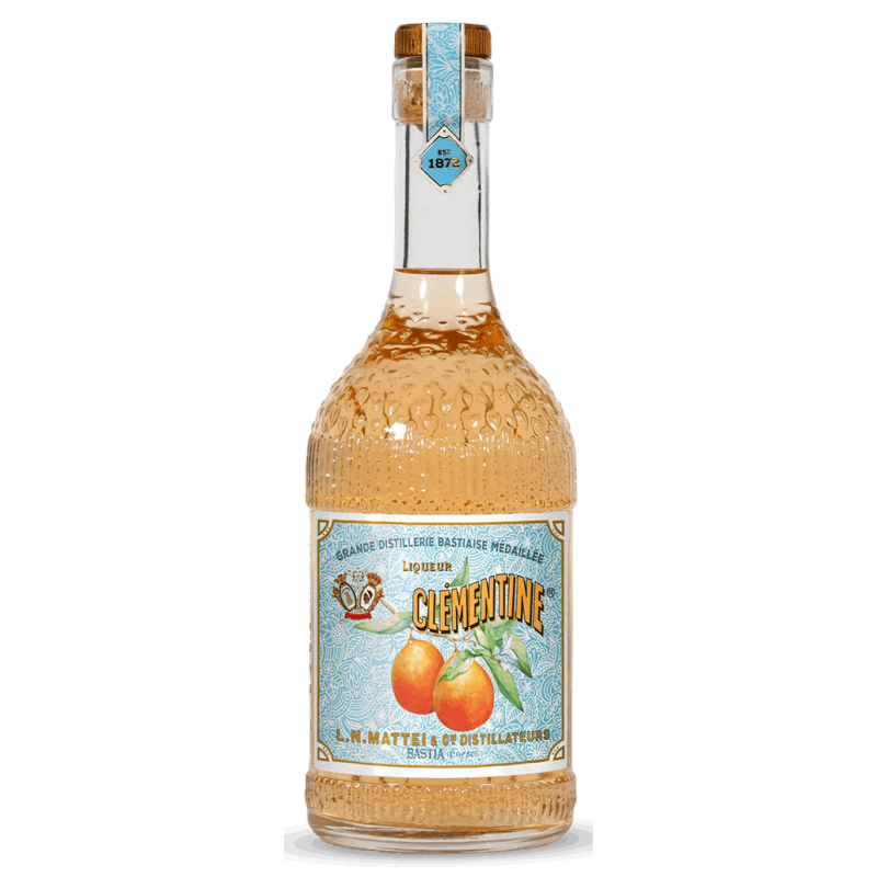 Photographie d'une bouteille de Liqueur de Clémentine Mattei 50 cl