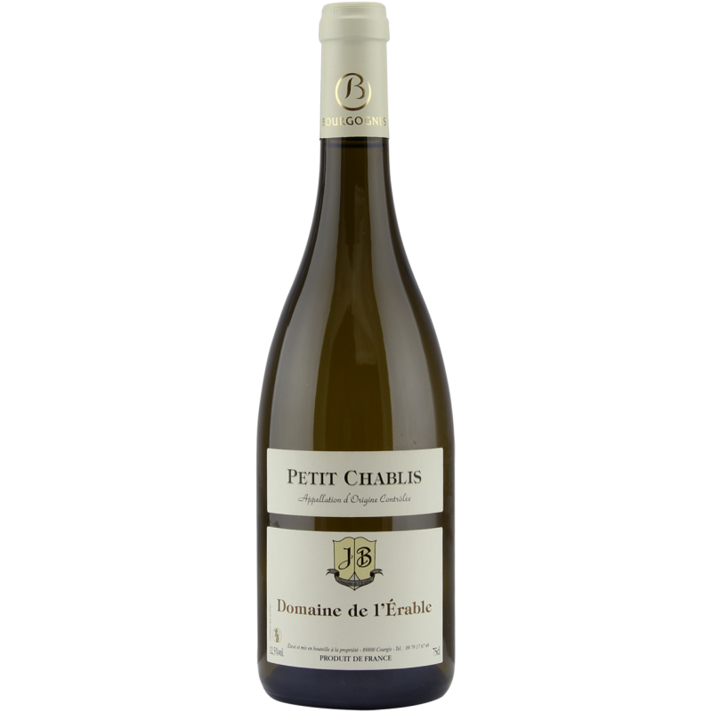 Photographie d'une bouteille de vin blanc domaine de l'erable