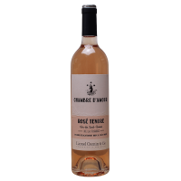 Photographie d'une bouteille de vin rosé chambre d'amour rose tendre igp 2025 75 cl