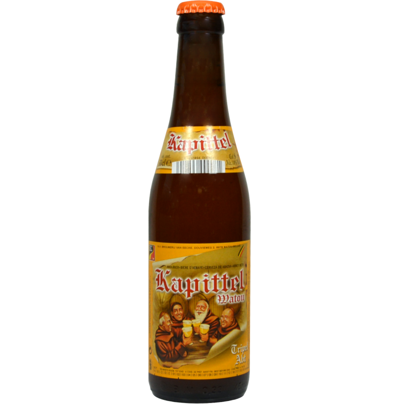 Photographie d'une bouteille de bière Kapittel Watou Tripel 33cl